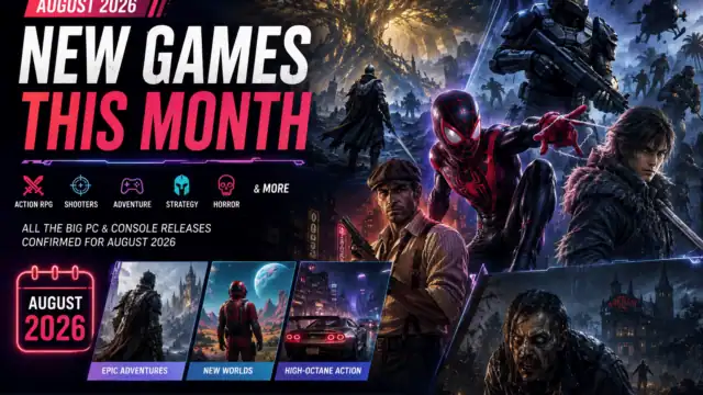 Upcoming PC and console game releases for August 2026.