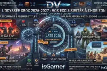 Infographic showcasing upcoming Xbox exclusives and features for 2026-2027.