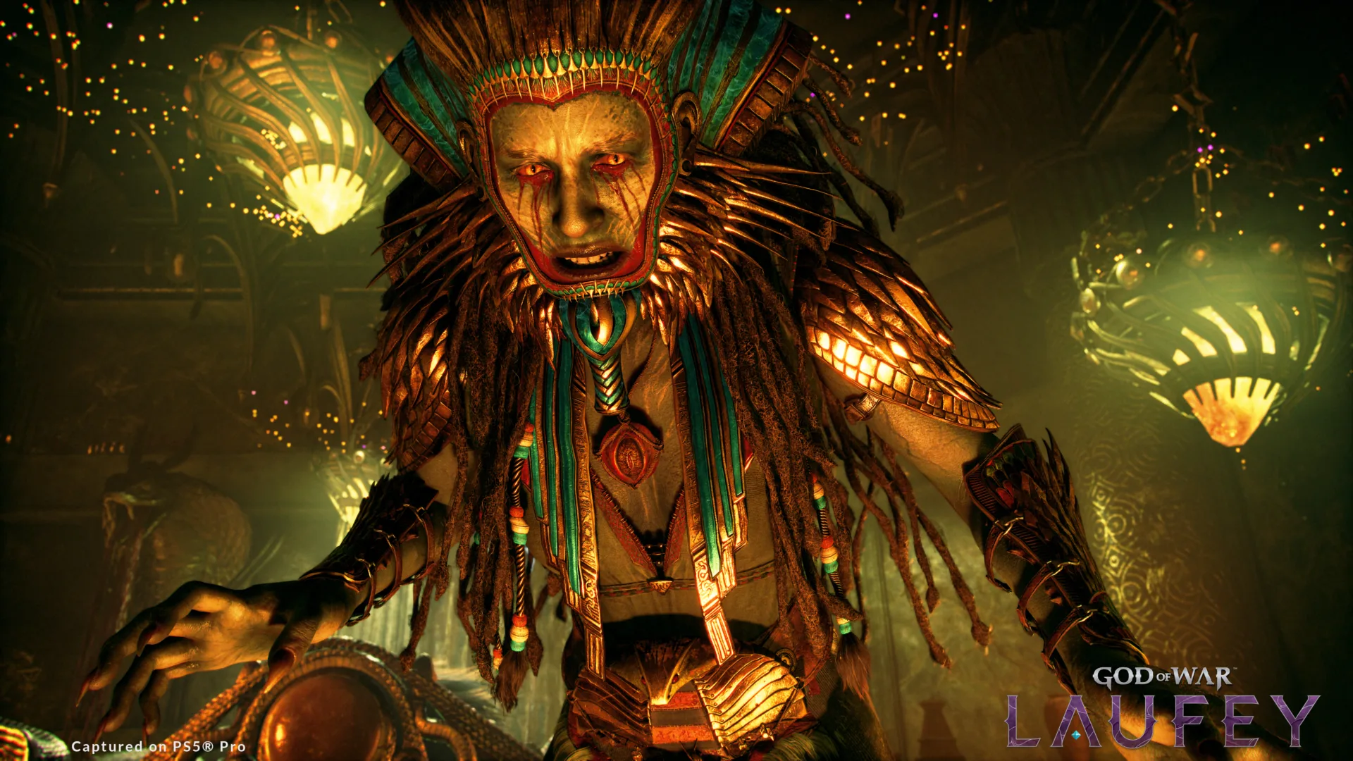 God of War Laufey combat scene showing Faye fighting in the Everywhen