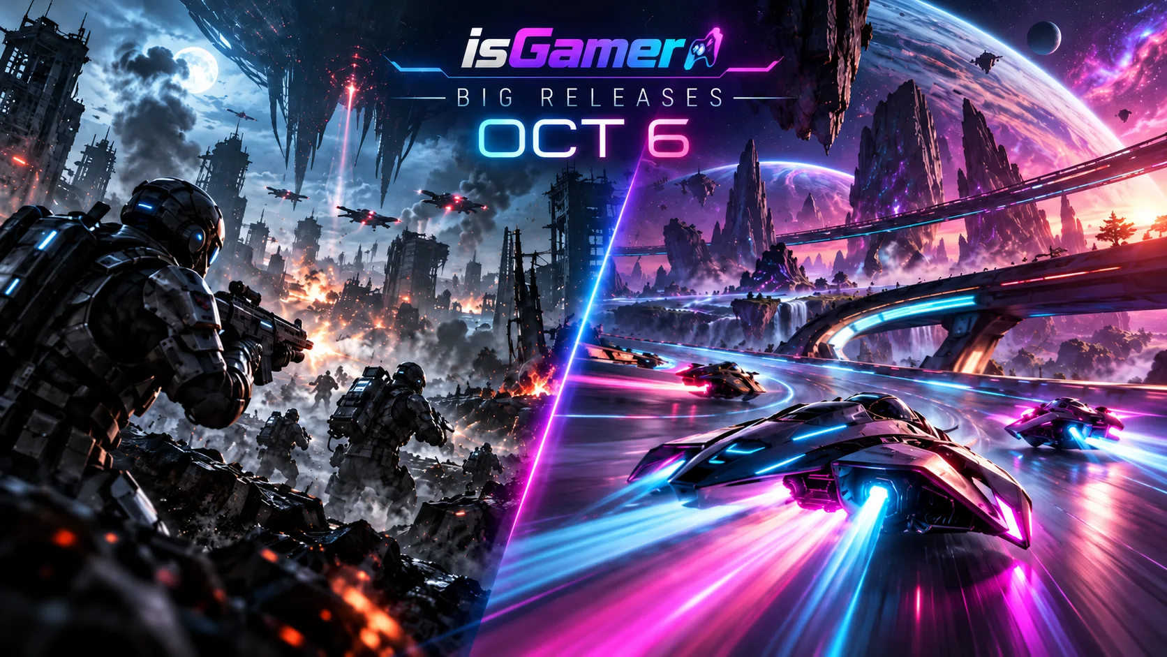 Major October 2026 game releases across action and racing genres