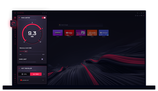Official Opera GX Control sidebar with RAM and CPU usage controls