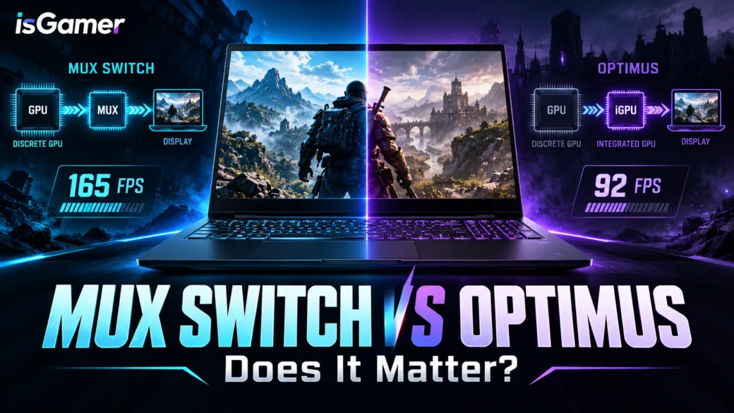 MUX switch versus Advanced Optimus graphics routing on a gaming laptop