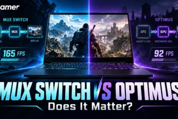 MUX switch versus Advanced Optimus graphics routing on a gaming laptop