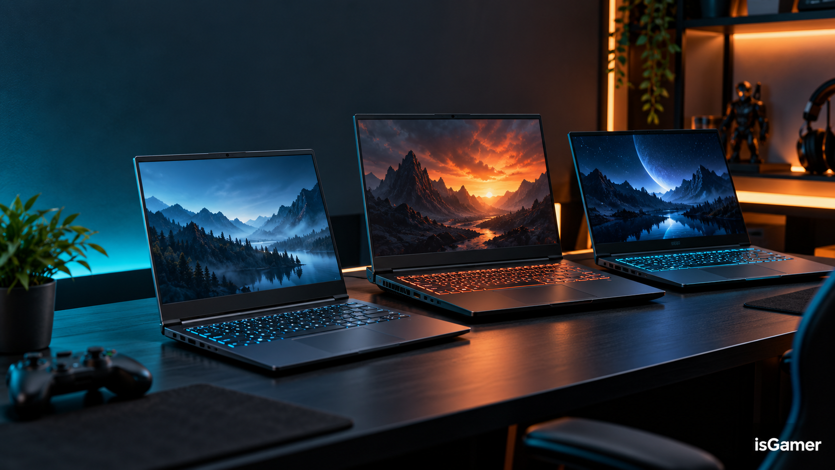 Gaming laptop budget comparison with isGamer branding