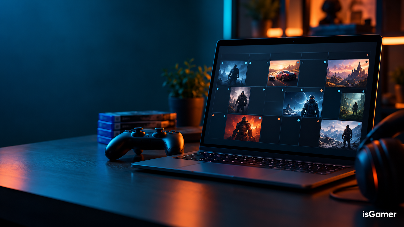 Monthly game release calendar on a laptop — isGamer